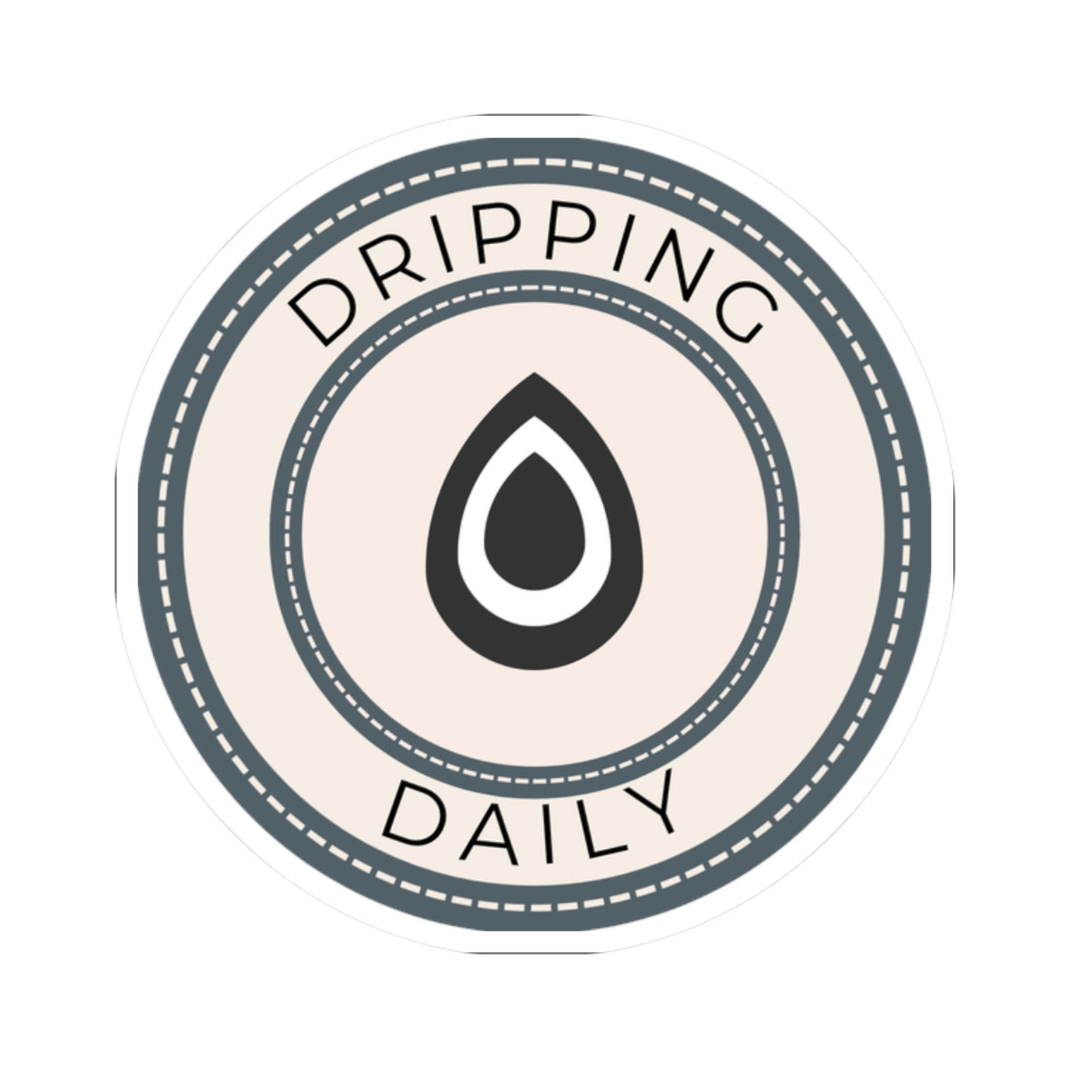 "Dripping Daily" Circle Logo Sticker | Daily Drip Brand Sticker